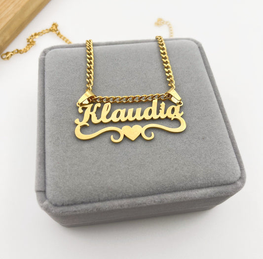 Gold-Filled Custom Nameplate Necklace